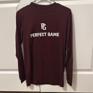 Perfect Game Maroon Long Sleeve Shirt